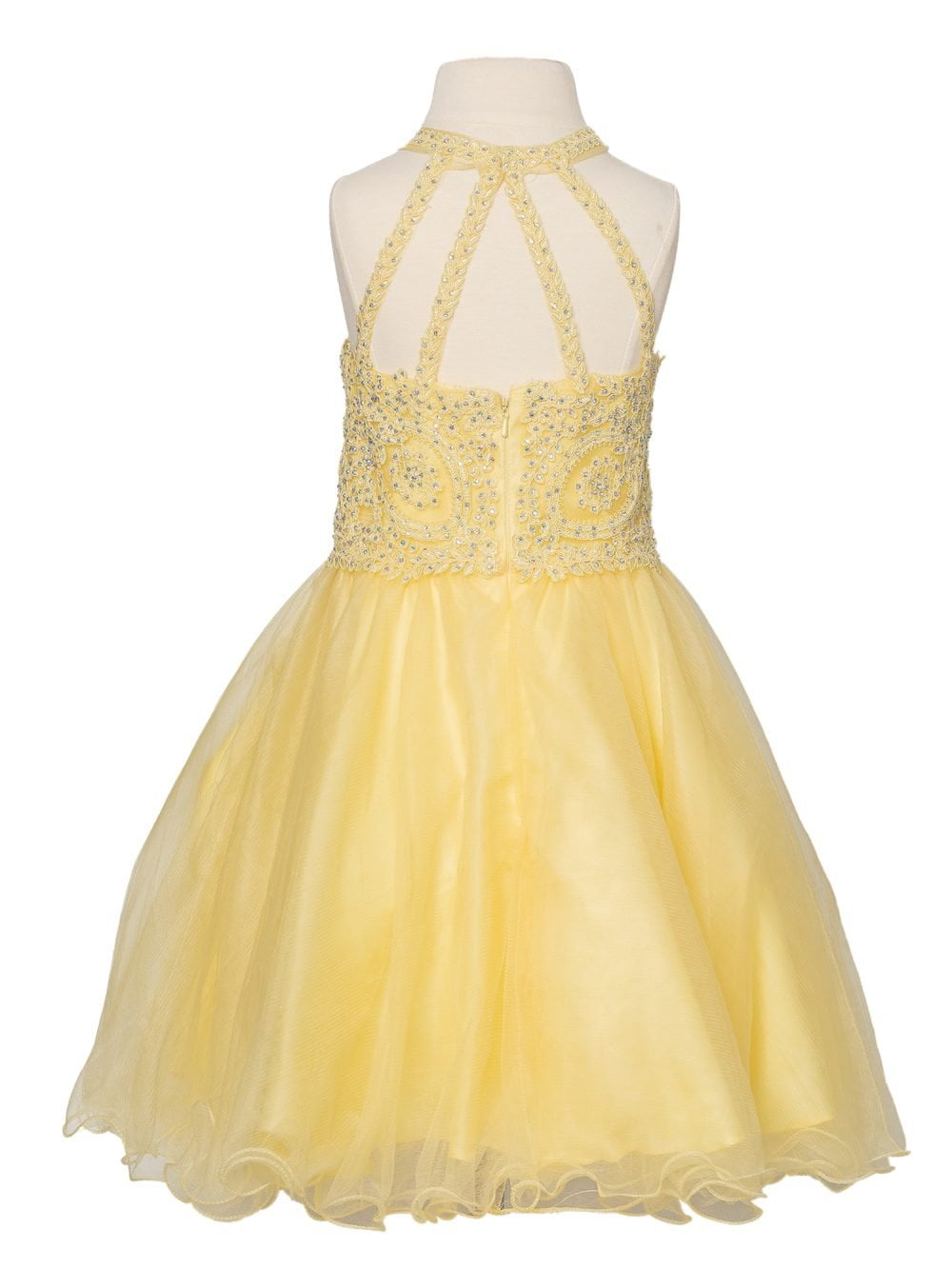 Beaded Halter Neck Keyhole Detail Petite Quince Dress 2