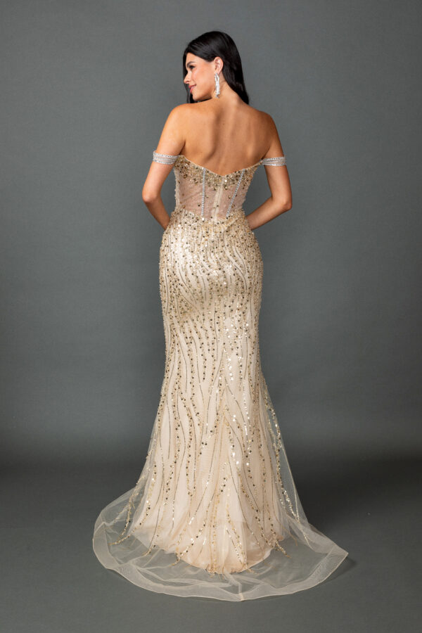 Sweetheart Strapless Beaded Mermaid Prom Dress 2