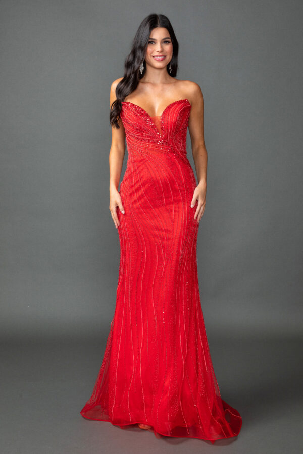 Sweetheart Off-Shoulder Beaded Mermaid Prom Dress