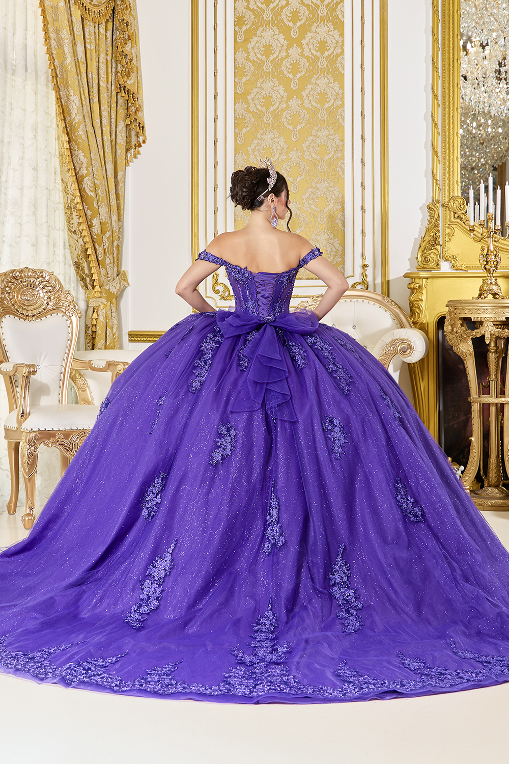 Off-the-Shoulder Sweetheart Corset Quinceanera Ball Gown 2