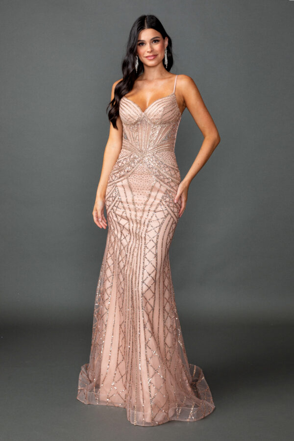 Sweetheart Beaded Mermaid Prom Dress with Illusion Bodice