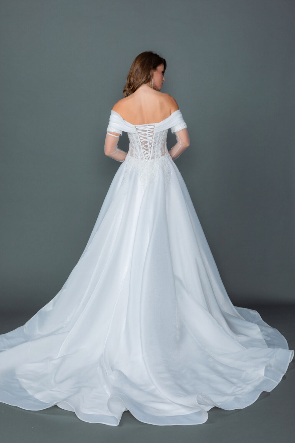 Off-the-Shoulder Sweetheart A-Line Wedding Dress 2