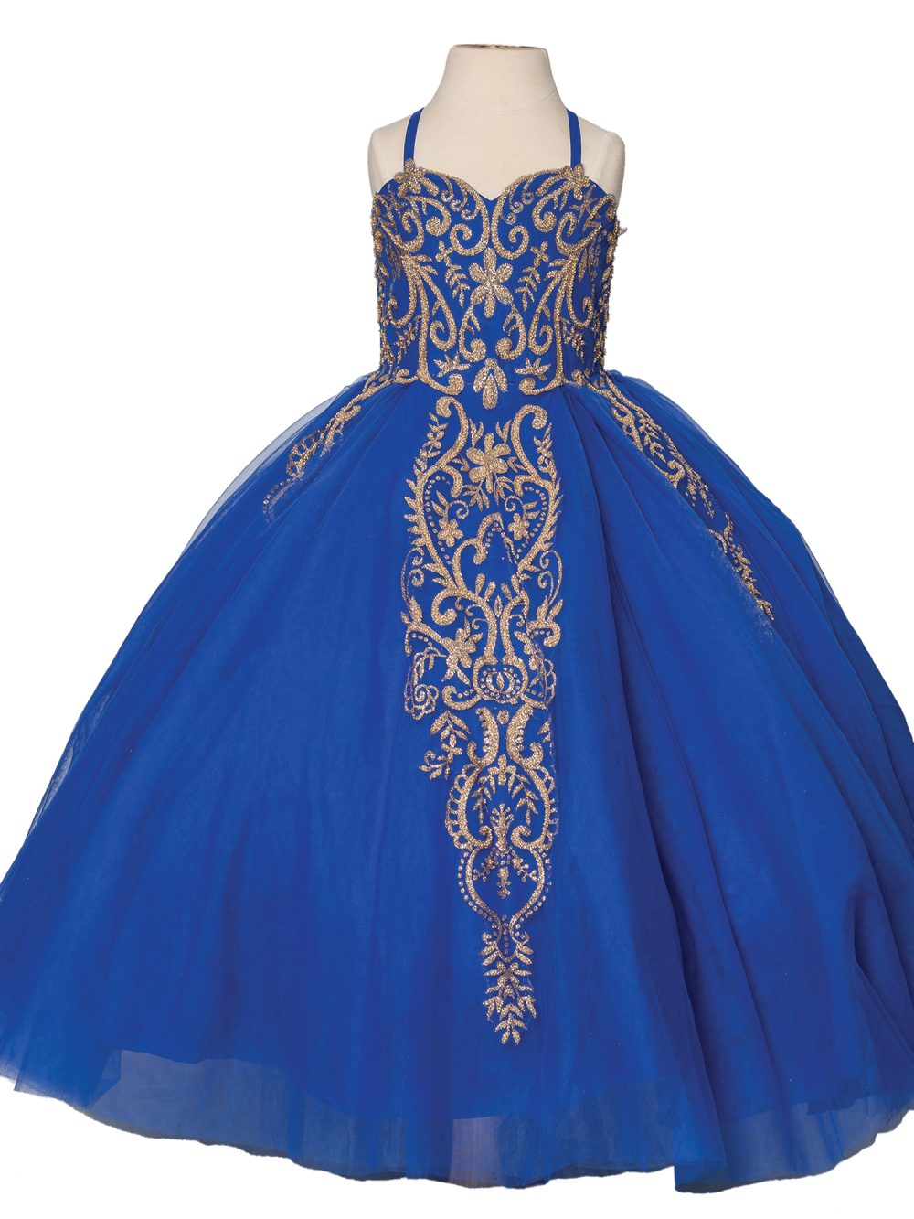 Ornate Beaded Bodice Illusion Neckline Petite Quince Dress 2