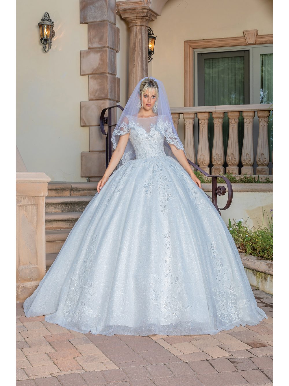 Majestic Ball Gown Wedding Dress with Sparkling Embellishments - Style 0252