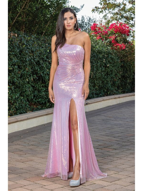 Jersey Gown with Strappy Open Back and Cut-Out Detail 2