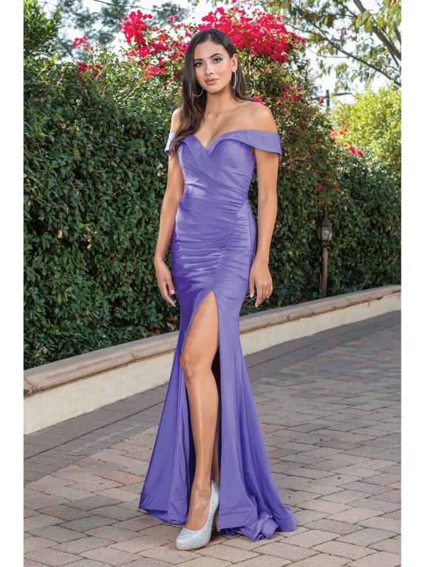 One-Shoulder Sequined Gown with Sheer Overlay
