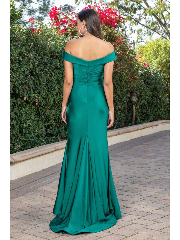 One-Shoulder Sequined Gown with Sheer Overlay 2