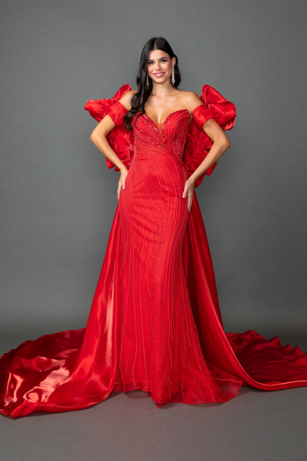 Sweetheart Off-Shoulder Beaded Mermaid Prom Dress 2