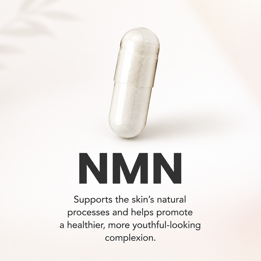 NMN supports healthy, youthful-looking skin