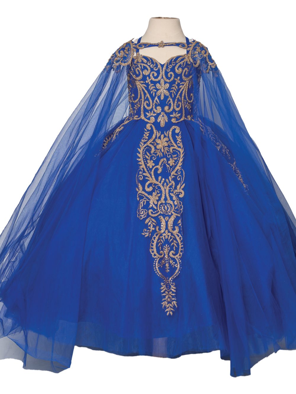 Ornate Beaded Bodice Illusion Neckline Petite Quince Dress