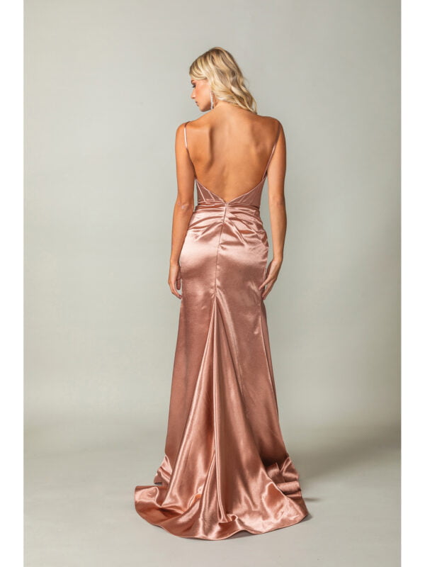 Elegant Trumpet Gown with Strappy Open Back 2