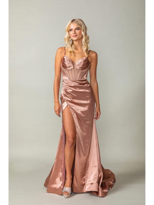 Elegant Trumpet Gown with Strappy Open Back