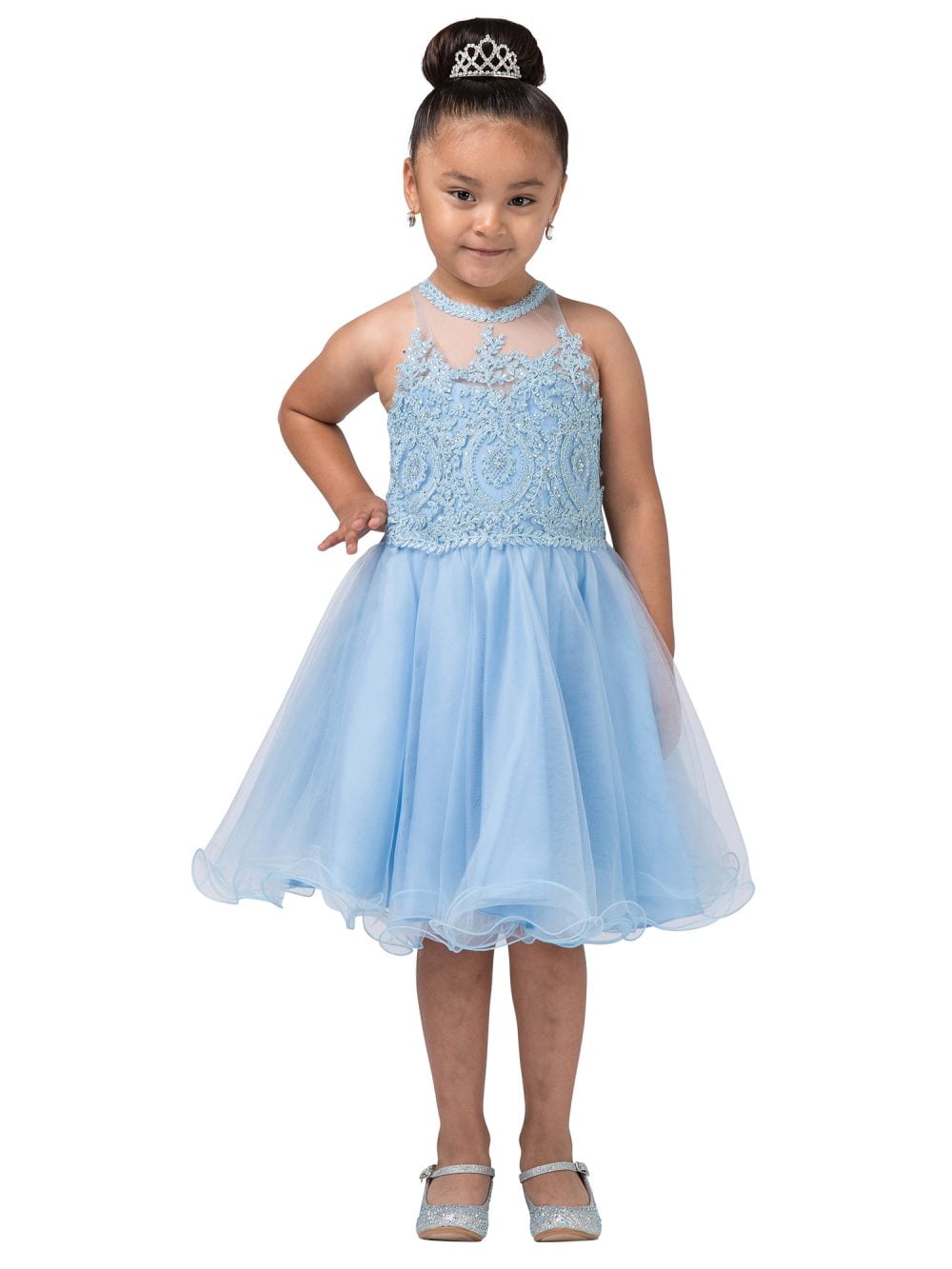 Beaded Halter Neck Keyhole Detail Petite Quince Dress