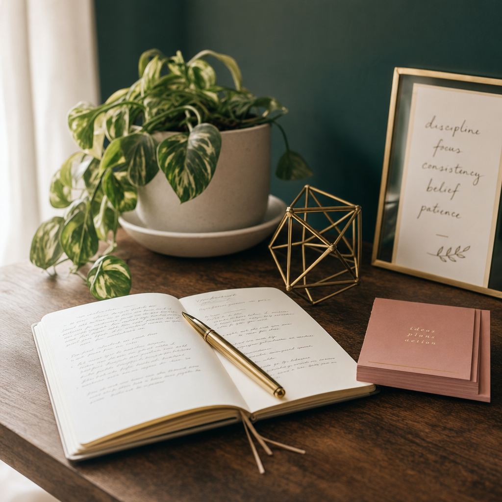 Styled desk detail