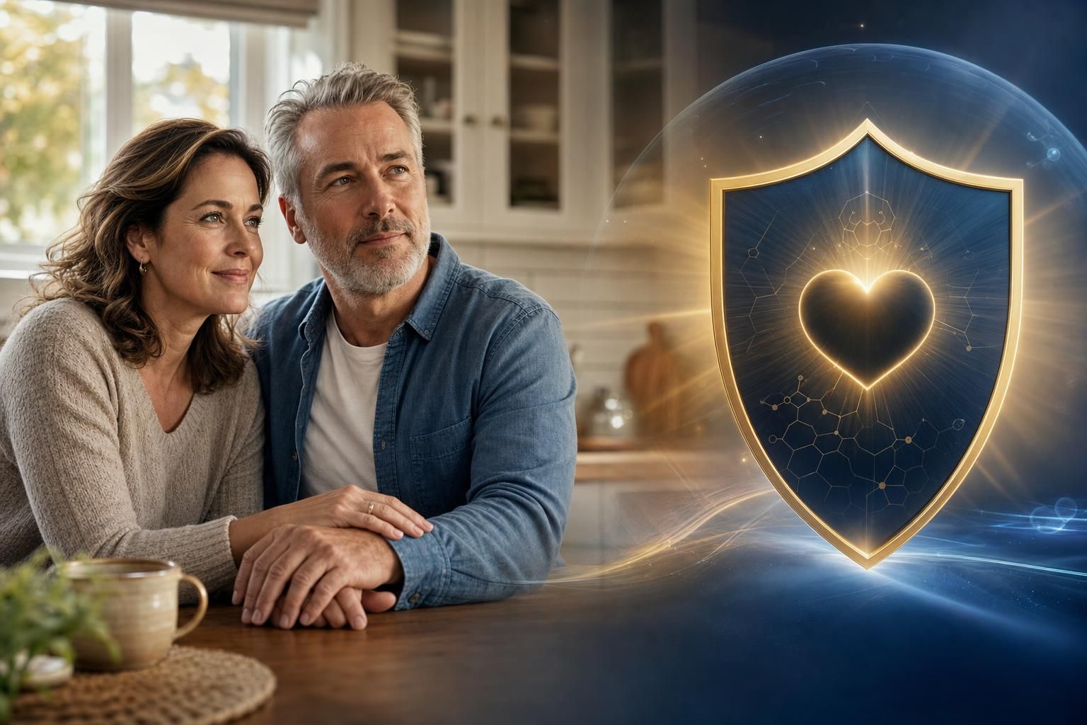 Canadian couple experiencing financial peace of mind