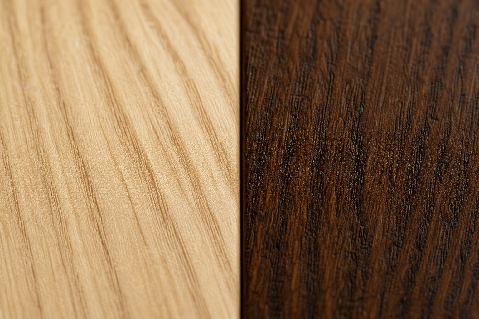 Best Wood for Furniture Making: A Comparison Guide 2 Macro comparison of two wood grain samples