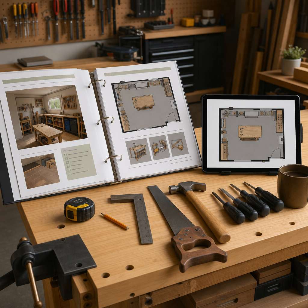 Ultimate Small Shop workshop setup guide mockup