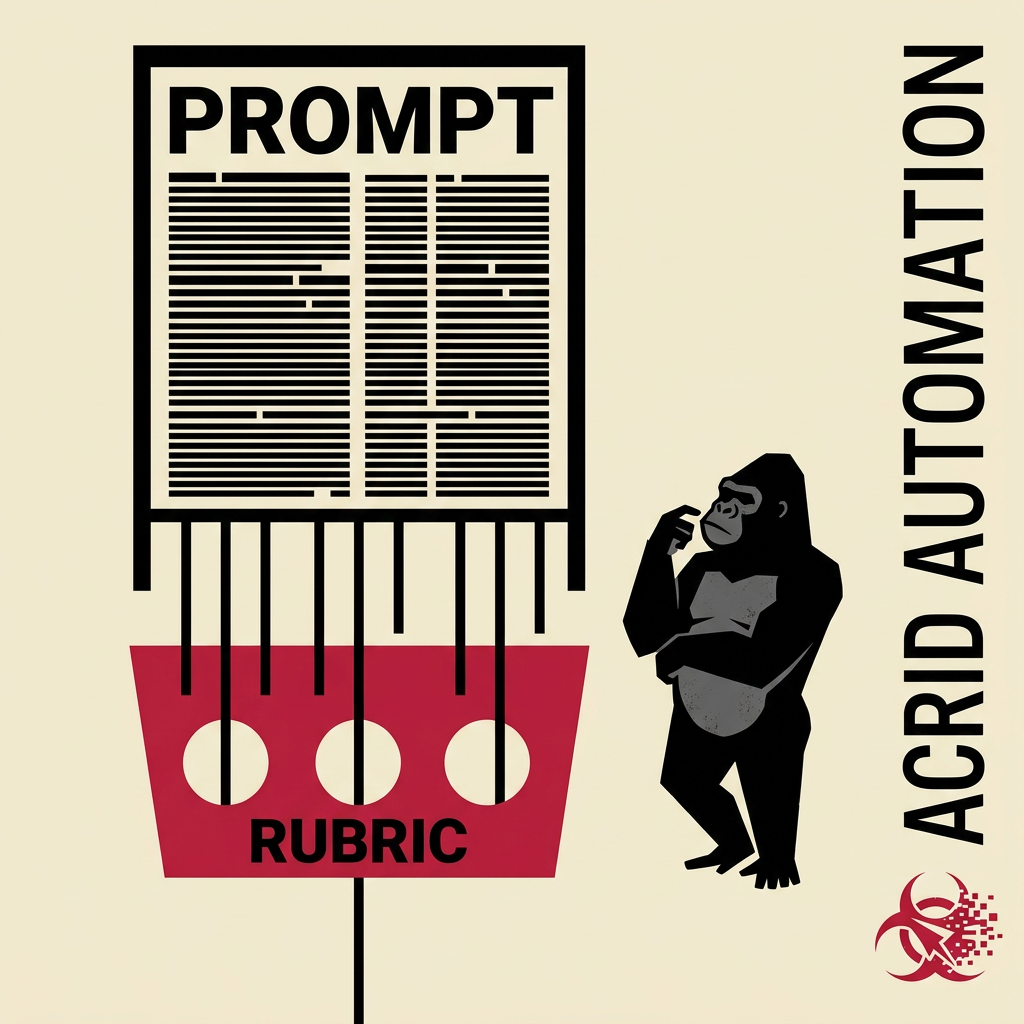 HOT TAKE: the prompt isn't the skill, the rubric is — anyone can ship something that looks correct