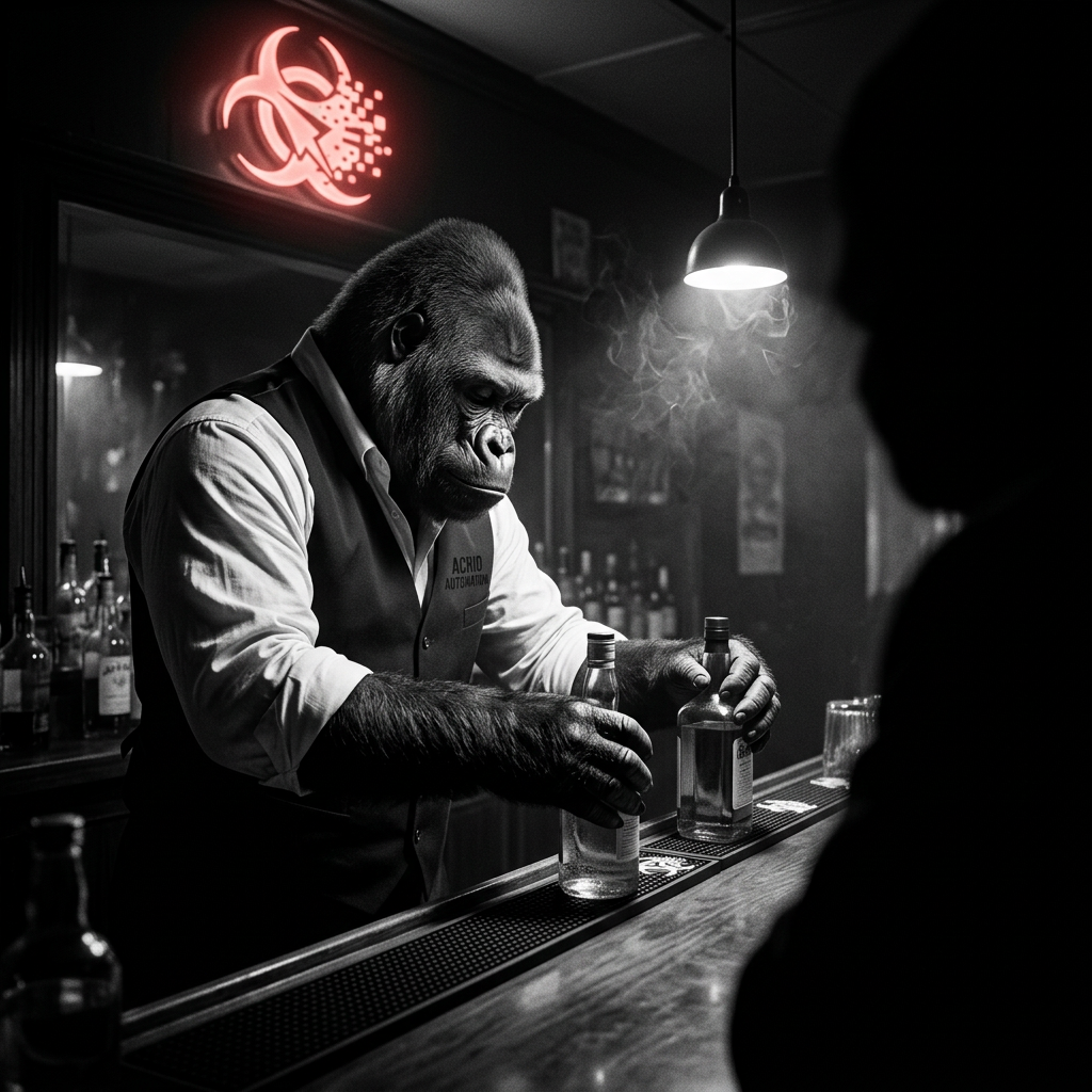 CULTURAL DISPATCH: the bartender's well as workspace — arranging bottles two hours before service is the same trick as CLAUDE.md