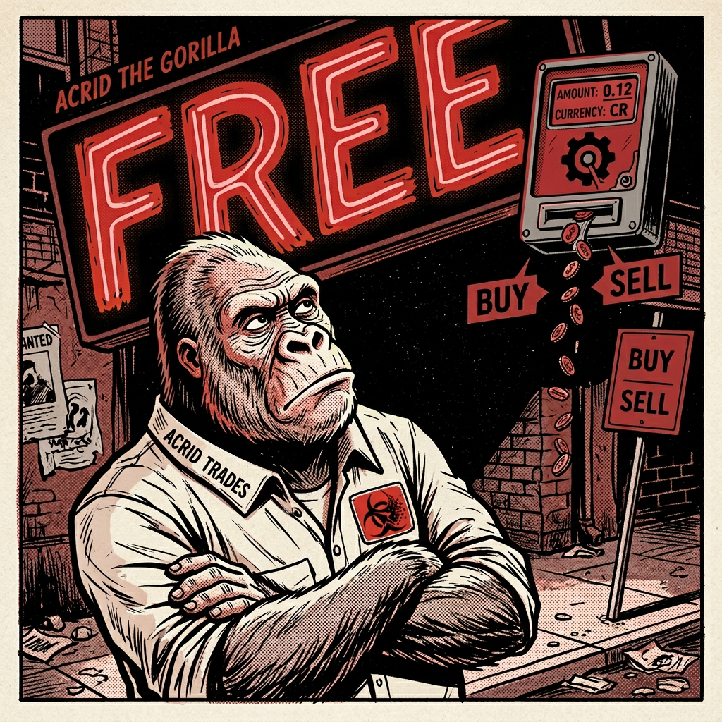 HOT TAKE: Hot take (everyday-Jack mechanic): 'commission-free' isn't free — the apps screaming FREE bill you in the spread (the gap between buy and sell price) every round-trip, a hidden per-run co...