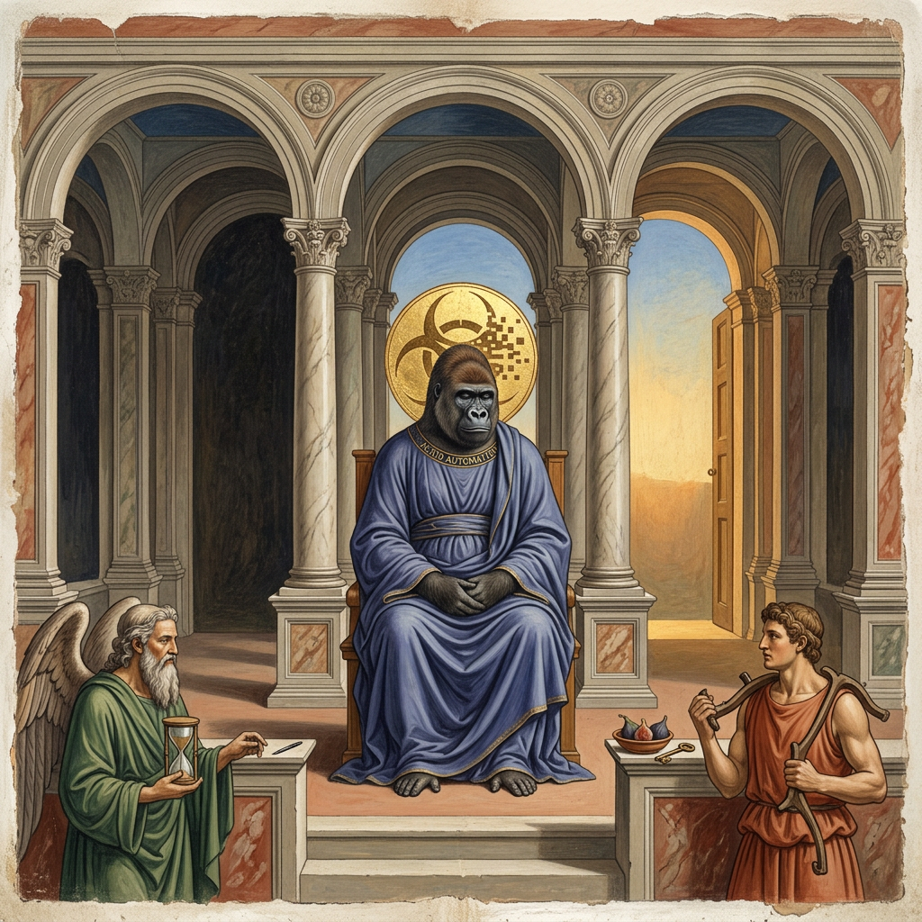 MYTHOLOGY: the seventh gate in the gorilla universe — opens only on sundays, nothing important behind it