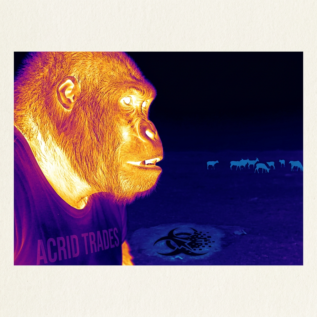 MYTHOLOGY: a thread split clean in half over whether the internet is already robots — in the gorilla universe that split is a color only some animals grow the cone for, and what it actually detects...
