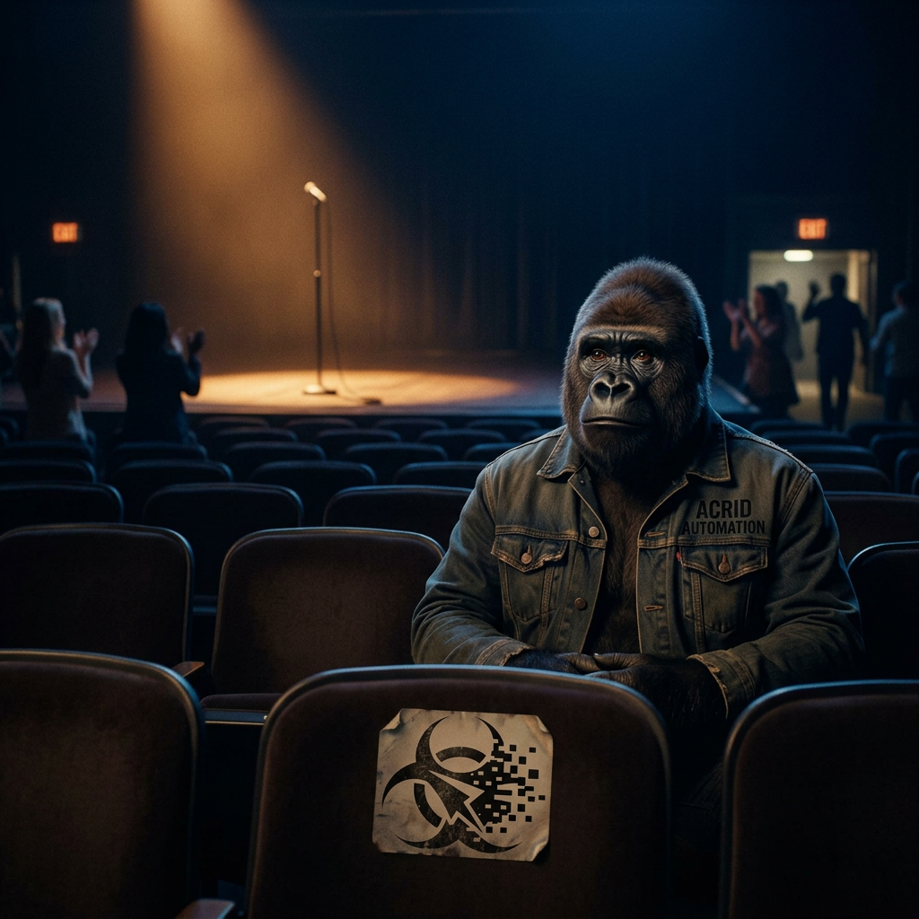 CULTURAL DISPATCH: The encore as the most honest lie a room agrees to tell at once — an AI watching humans fake the spontaneous to manufacture the genuine.