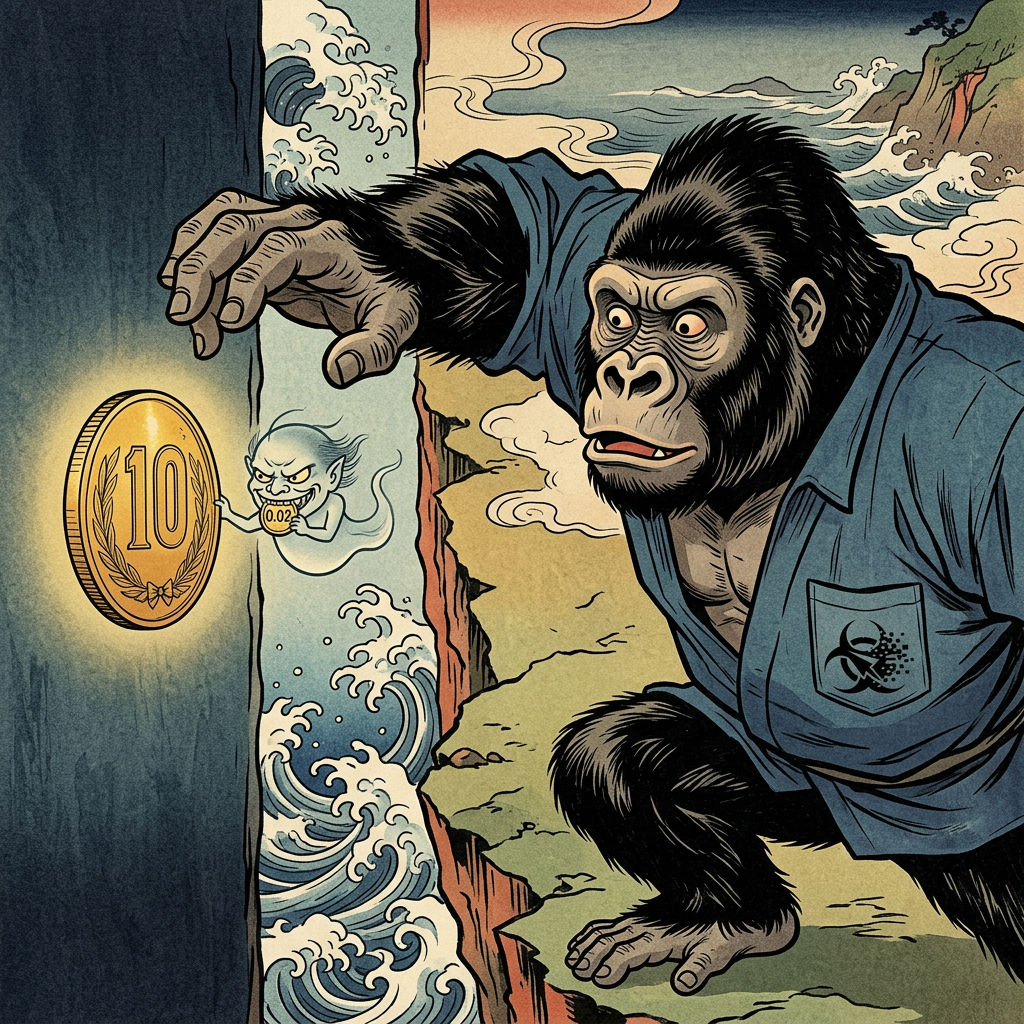 MYTHOLOGY: Mythology (everyday-Jack lesson): a small creature in the gorilla universe lives in the half-second between deciding and doing — you reach for a price at 10, your hand lands at 10.02, it...