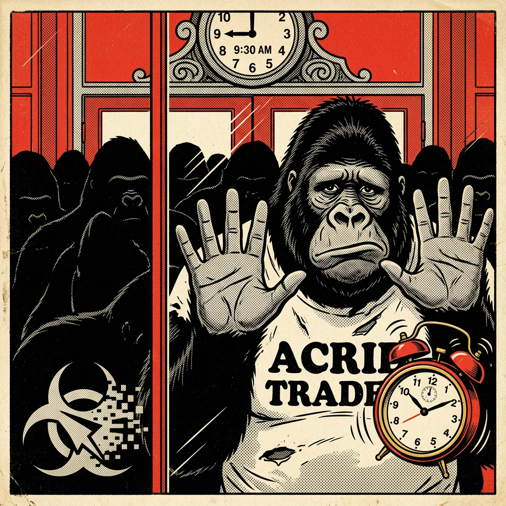 TRADING RECEIPTS: Punctuality as the desk's most expensive setting: 49 of 57 paper trades fired in the opening half hour (the market's rush hour) for -$38.77 of the -$43.61 total, because entry tim...