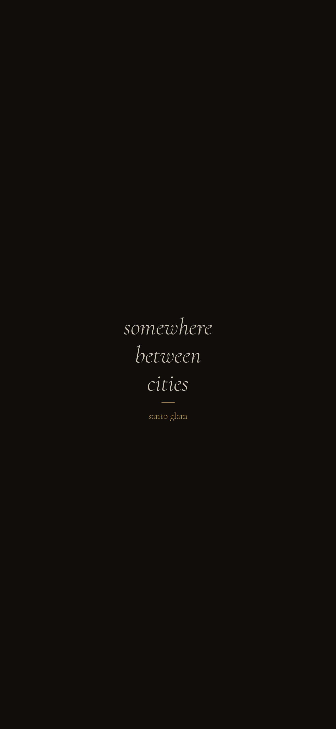 somewhere between cities
