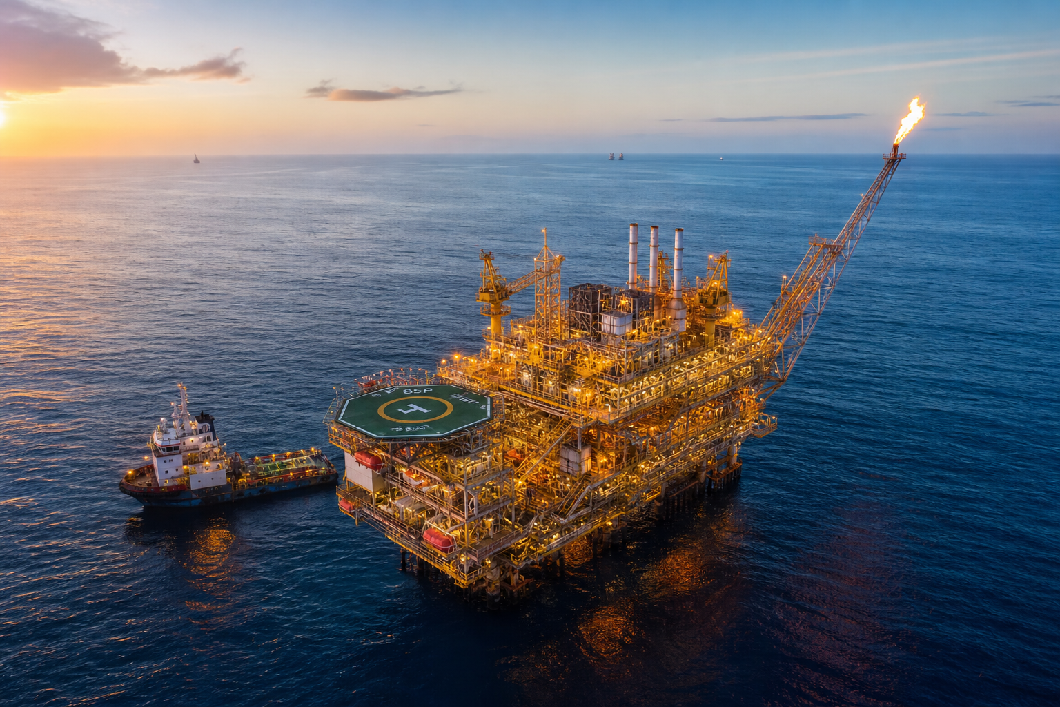 Offshore oil and gas production platform