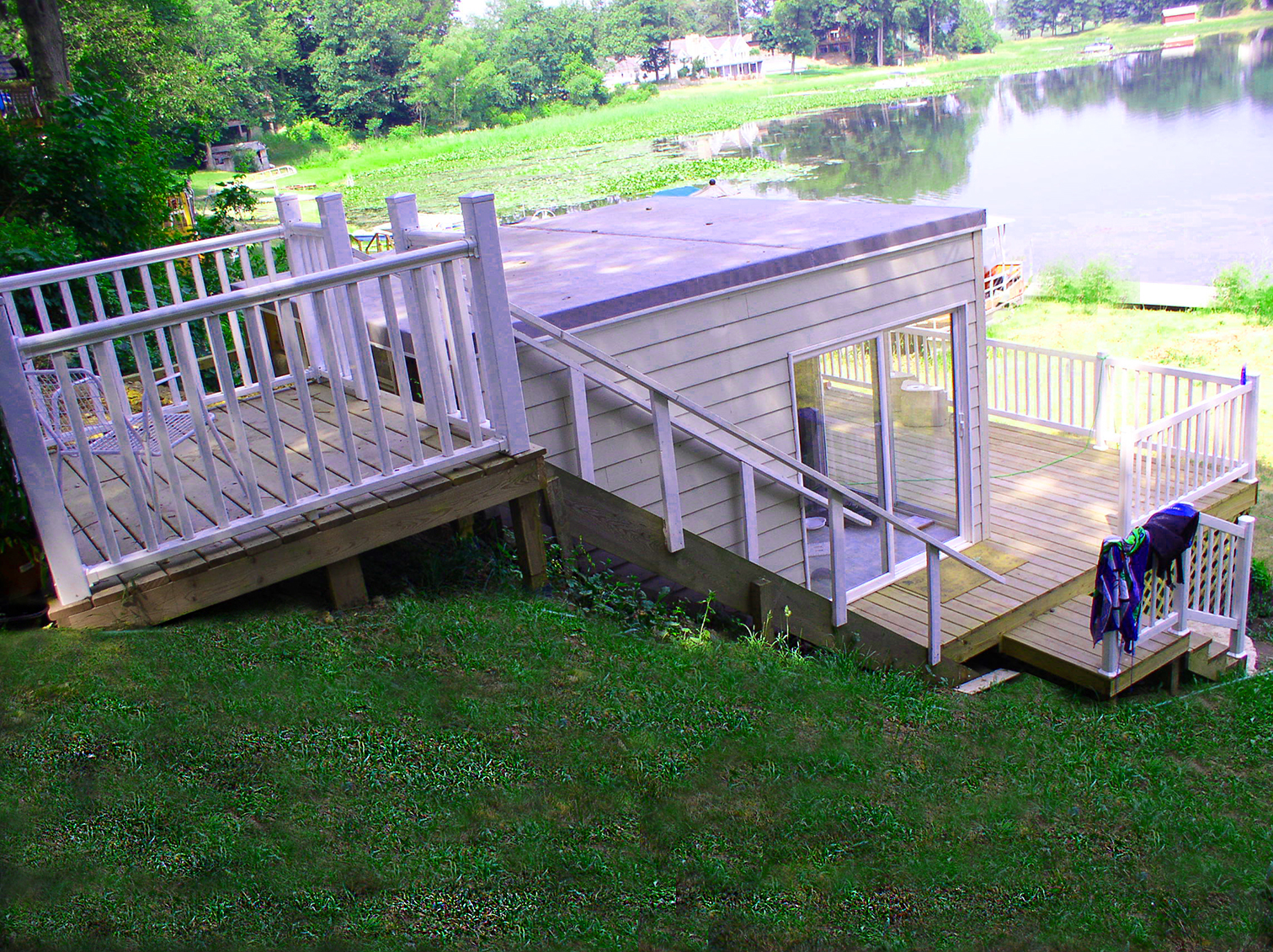 Staircase to beach house