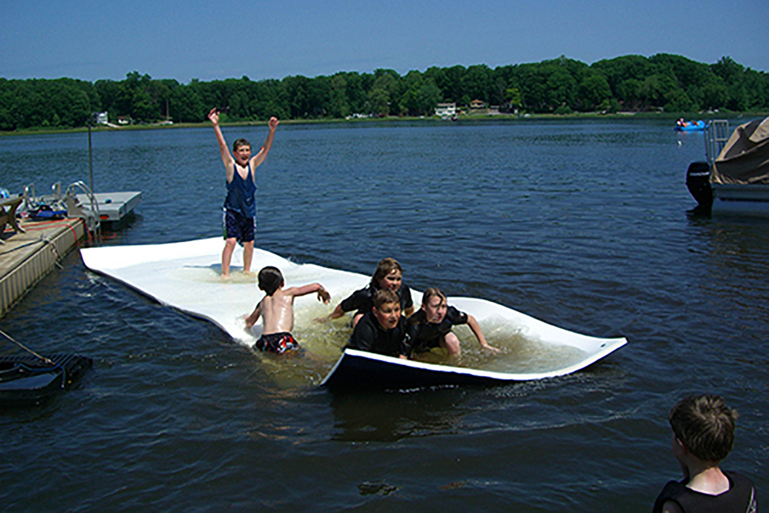 Fun on the floating mat