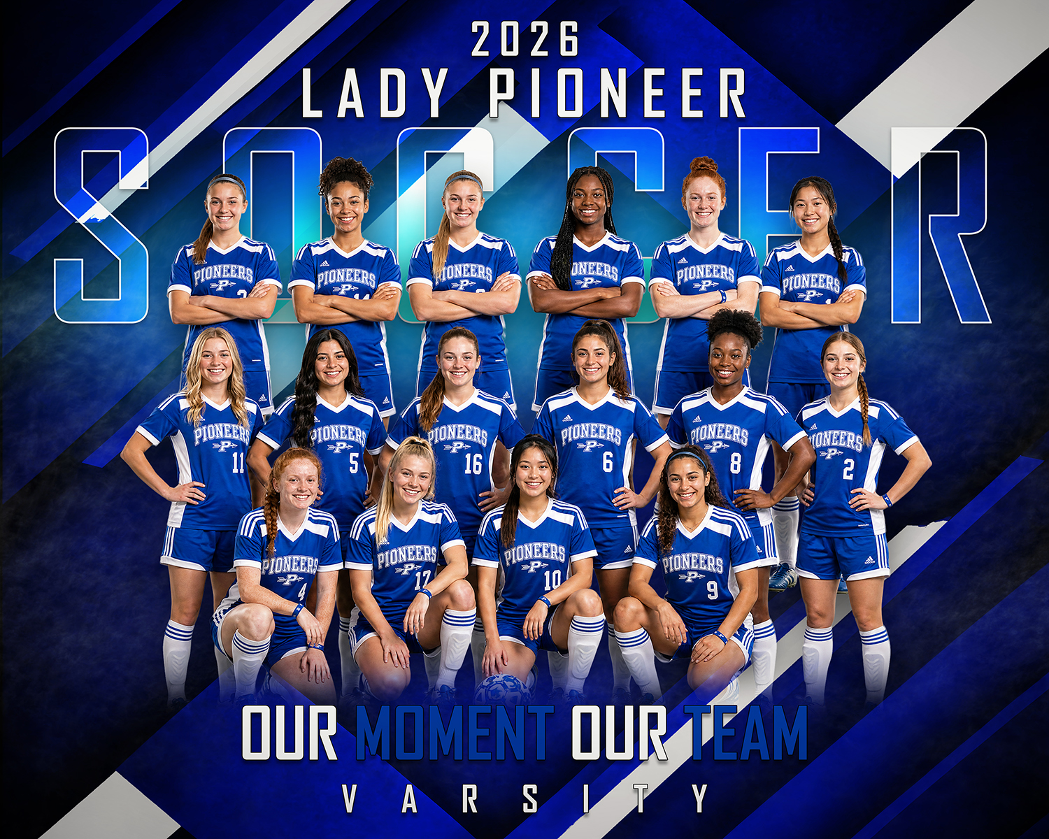 Horizontal Team banner layout — 5x4 ratio