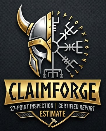 ClaimForge 27-Point Inspection Certified Report Estimate logo