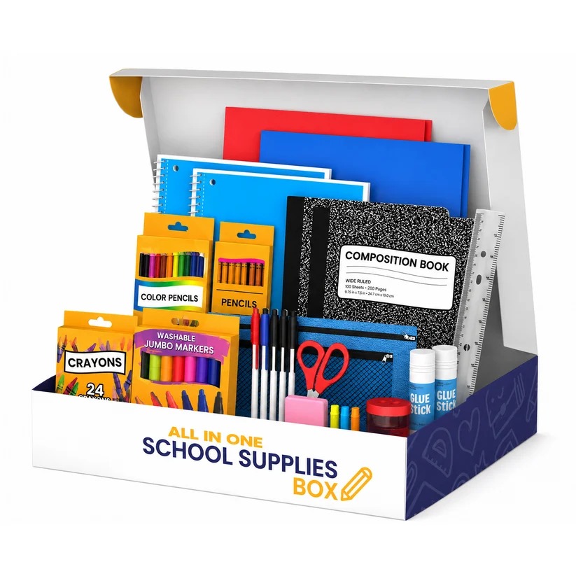 63 Piece K-5 School Supplies Kit